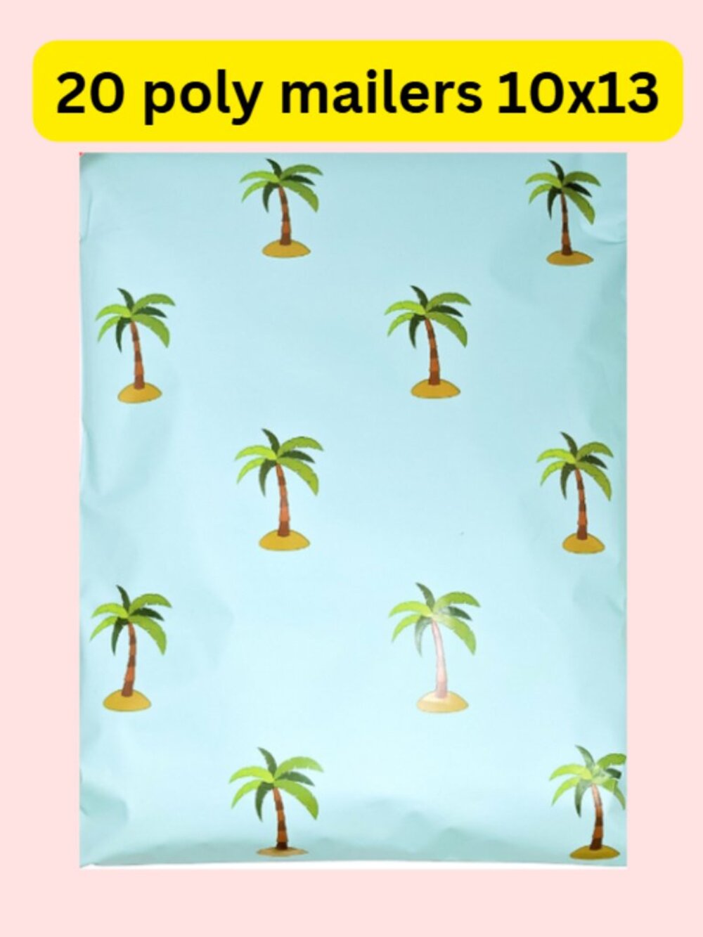 20 poly mailers palm tree print 10x13